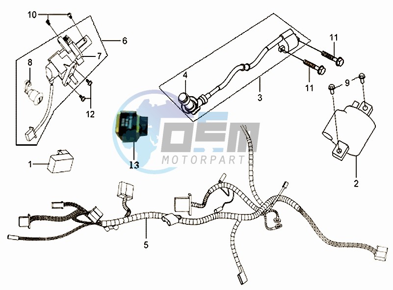 CDI - WIRING HARNASS / IGNITION LOCK