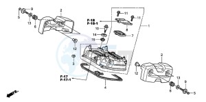 XL125V VARADERO drawing REAR CYLINDER HEAD COVER