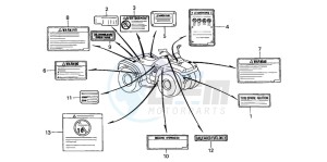 TRX350TE RANCHER ES drawing CAUTION LABEL