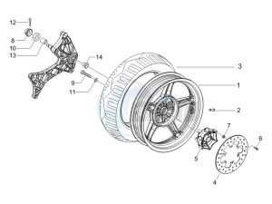 Runner 200 VXR 4t Race drawing Rear Wheel