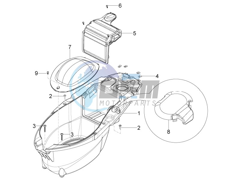 Helmet housing - Undersaddle