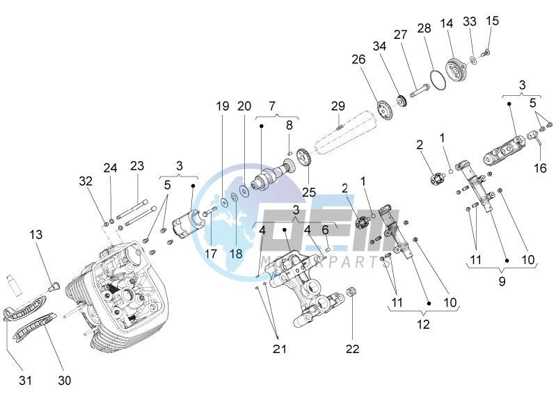 LH cylinder timing system