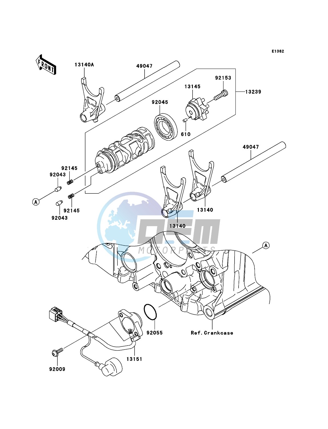 Gear Change Drum/Shift Fork(s)