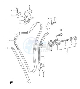 GSX-R750 (E28) drawing CAM CHAIN