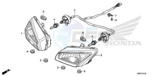 TRX250TEG TRX250T Europe Direct - (ED) drawing HEADLIGHT