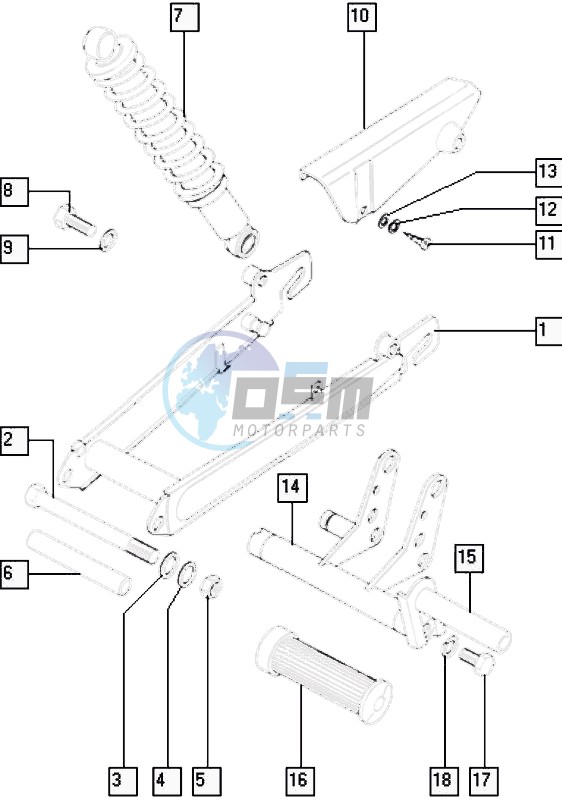 Swinging arm