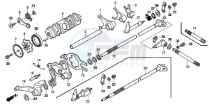 TRX250TE FOURTRAX RECON ES drawing GEARSHIFT DRUM