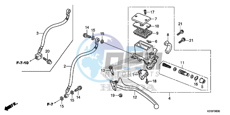 REAR BRAKE MASTER CYLINDER