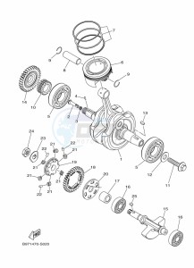 FZN250 (B8H5) drawing CRANKSHAFT & PISTON