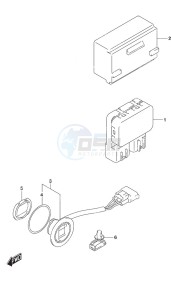 DF 25A drawing PTT Switch Remote Control w/Power Tilt