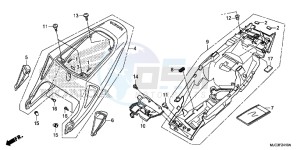 CBR600RRD CBR600RR UK - (E) drawing SEAT COWL