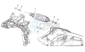 Shiver 750 drawing Rear Shock absorber