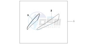 XL1000VA9 UK - (E / ABS MKH) drawing SIDE FAIRING ACCENT