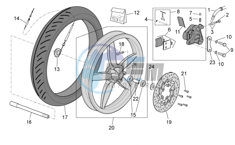 Front wheel - disc brake