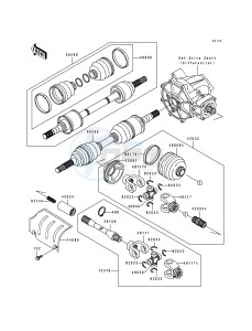 KLF 400 B [BAYOU 400 4X4] (B1-B3) [BAYOU 400 4X4] drawing DRIVE SHAFT-- FRONT- --- KLF400-B1_B2- -