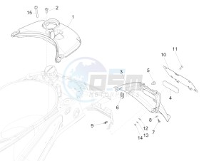 PRIMAVERA 50 4T 4V NOABS E2 (NAFTA) drawing Rear cover - Splash guard