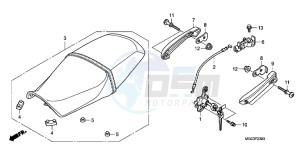 CB1100AD CB1100 ABS UK - (E) drawing SEAT