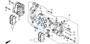 CBX750P2 drawing FRONT BRAKE CALIPER