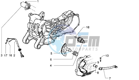 Starting motor-starter lever