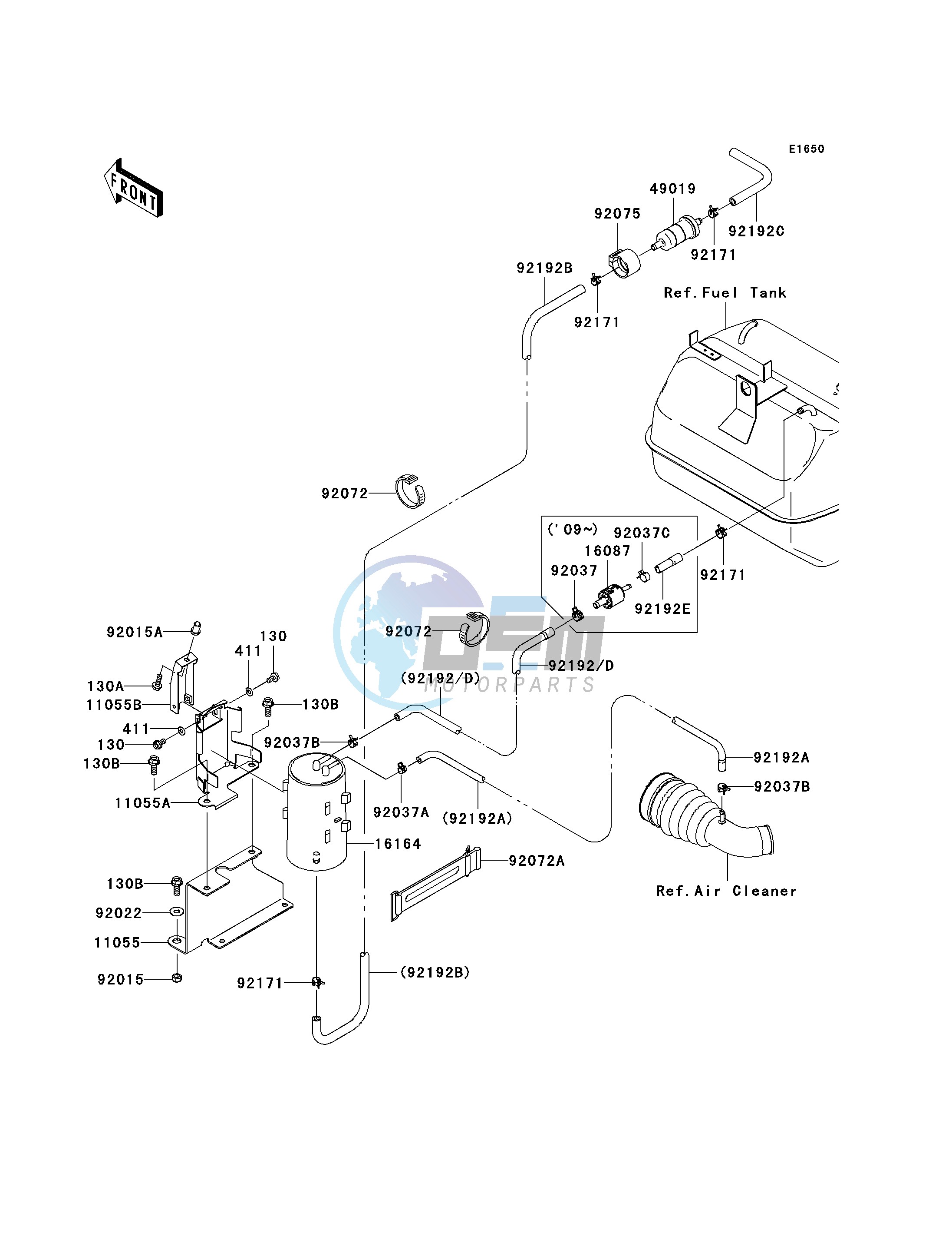 FUEL EVAPORATIVE SYSTEM -- CA- -