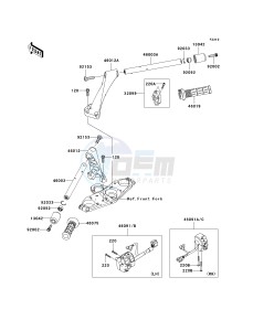 ZG 1400 A [CONCOURS 14 ABS] (8F-9F) A8F drawing HANDLEBAR