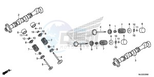 GL1800BE F6B Bagger - GL1800BE UK - (E) drawing CAMSHAFT/ VALVE