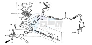 VTR1000F FIRE STORM drawing CLUTCH MASTER CYLINDER