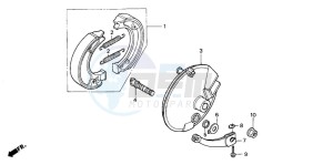 XR80R drawing FRONT BRAKE PANEL