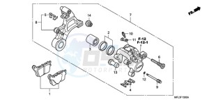 CBR1000RRA Australia - (U) drawing REAR BRAKE CALIPER