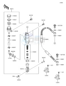 KX85-II KX85DGF EU drawing Rear Master Cylinder