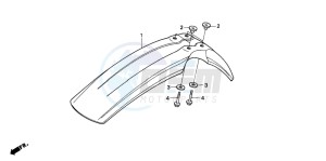 XR200R drawing FRONT FENDER