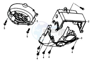 ALLO 50 45 KMH drawing FLYWHEEL COVER