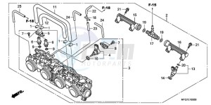 CB600F9 France - (F / CMF) drawing THROTTLE BODY