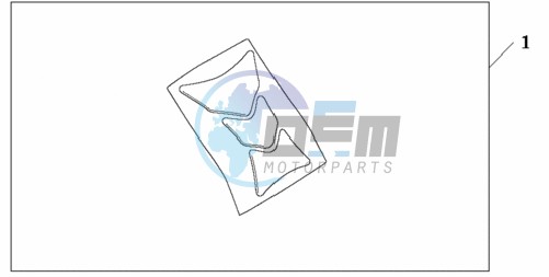 TANK PAD HONDA WING LOGO