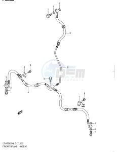 LT-A750X (P17) drawing FRONT BRAKE HOSE (LT-A750XK8 XZK8 XK9 XZK9)