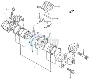 GS500E (E28) drawing REAR CALIPER (MODEL K L M N)