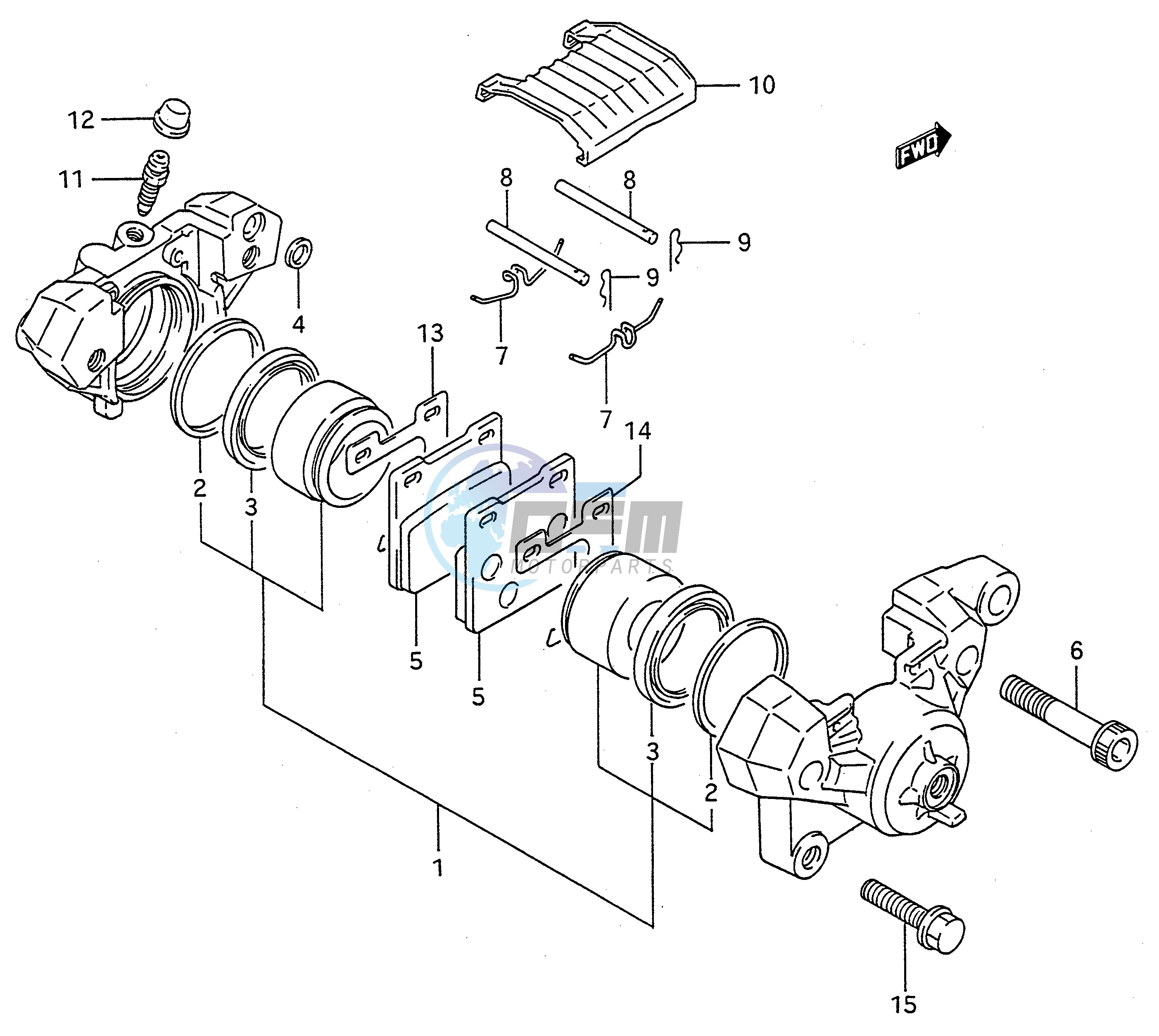 REAR CALIPER (MODEL K L M N)