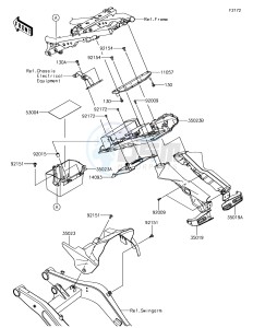 Z650 ER650HHF XX (EU ME A(FRICA) drawing Rear Fender(s)