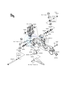 NINJA H2R ZX1000PGF EU drawing Swingarm