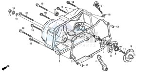 CRF50F drawing RIGHT CRANKCASE COVER