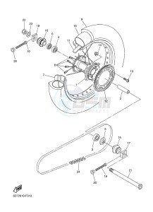 WR250X (32DP) drawing REAR WHEEL