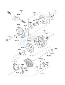 KLX 110 A (KLX110 MONSTER ENERGY) (A6F-A9FA) A6F drawing REAR HUB