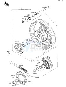 ZX 750 F [NINJA 750R] (F4) [NINJA 750R] drawing REAR WHEEL_CHAIN