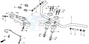 VT750C2 drawing HANDLE PIPE/TOP BRIDGE