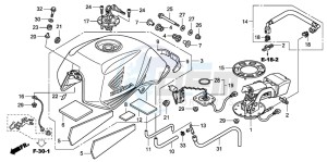 CBF600NA drawing FUEL TANK (CBF600N8/NA8)