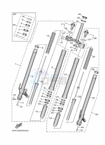 MT-09 MTN890 (B7NV) drawing FRONT FORK