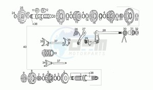 Pegaso 650 drawing Gear box T