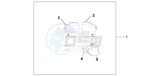 CBR600F4 drawing SOFT PANNIERS L/R