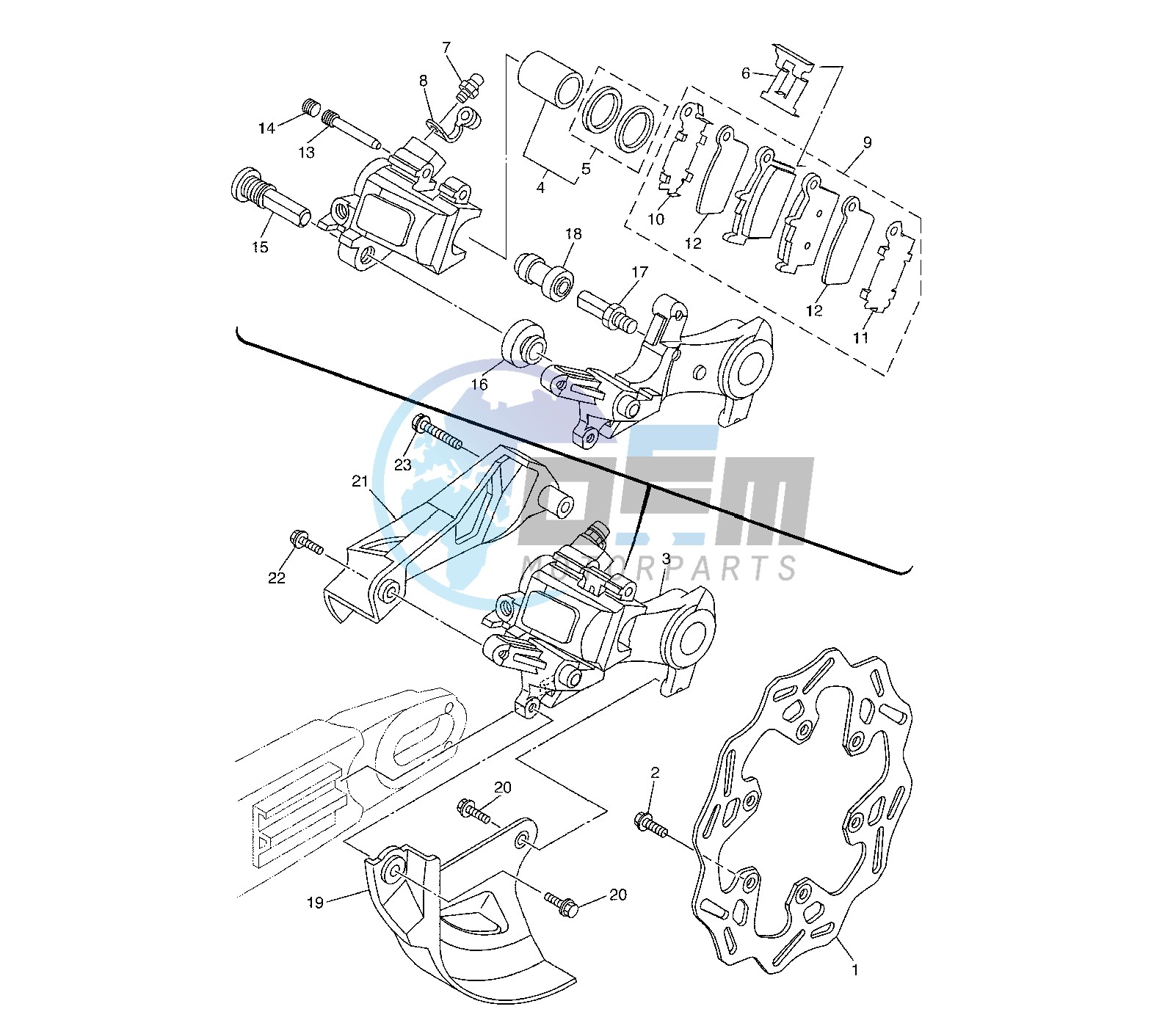 REAR BRAKE CALIPER