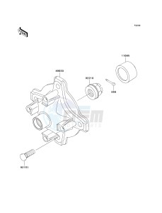 KVF 360 A [PRAIRIE 360 4X4] (A6F-A9F) A6F drawing FRONT HUB